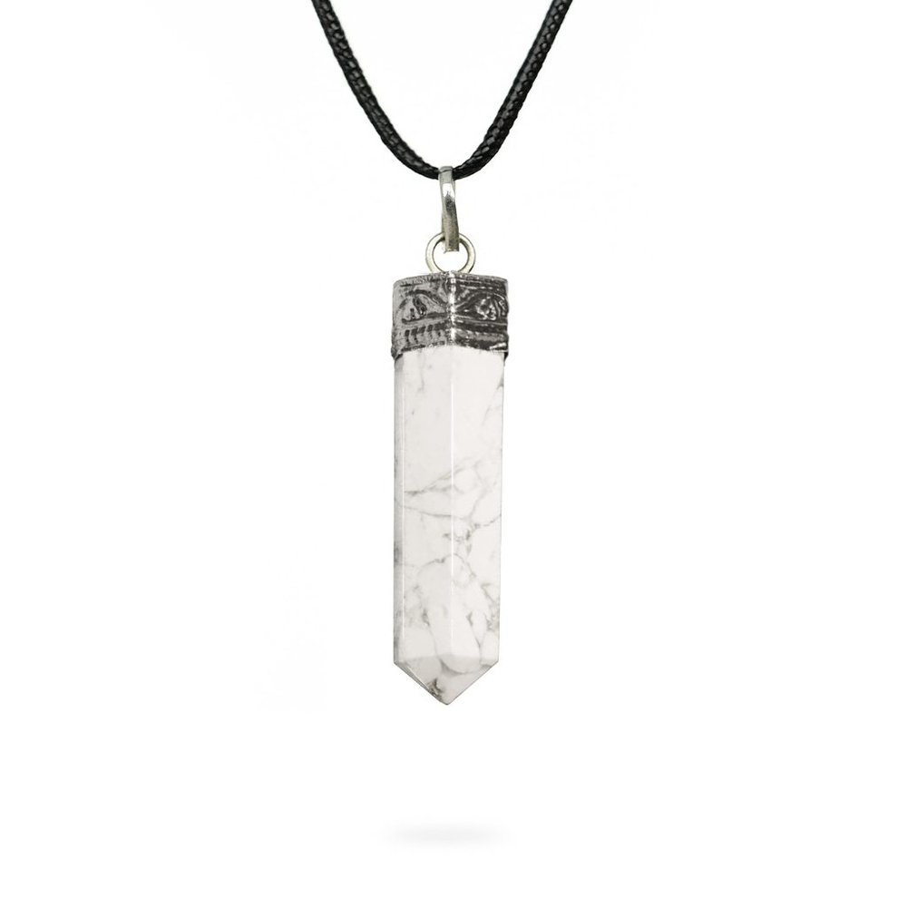 Natural Howlite Necklace for Calming Mind, Deeper Sleep, and Better Meditation